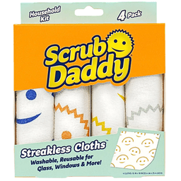 Scrub Daddy SD-STREAK-4CT Streakless Cloths Reusable | 4ct