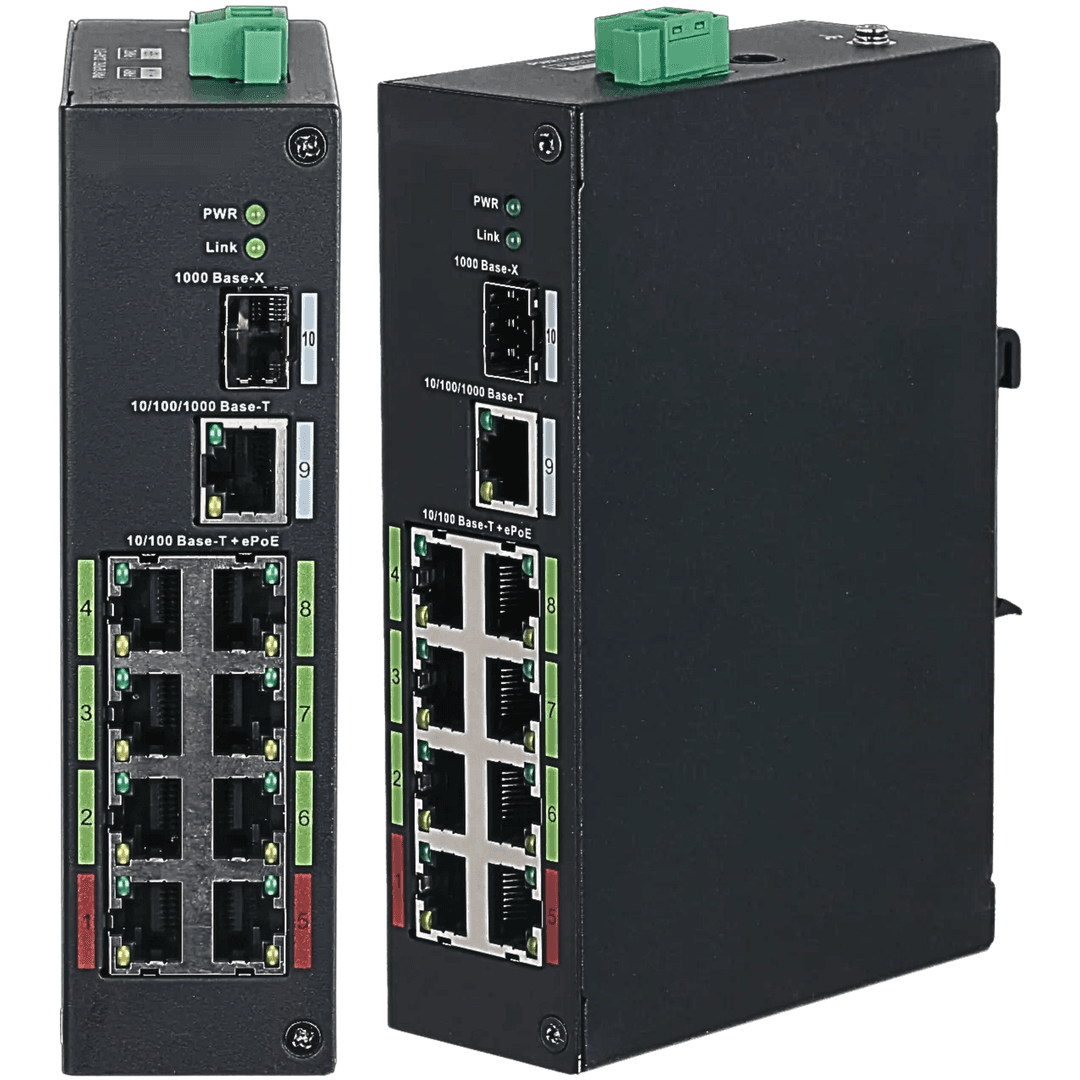 Dahua DH-LR2110-8ET-120 10-Port ePoE Switch Unmanaged | 800m Long Distance PoE Uplink