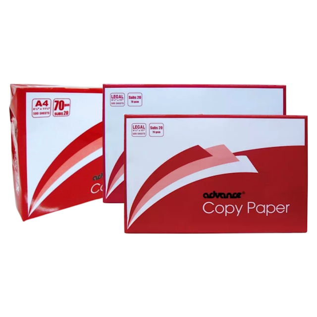 Advance Copy Paper Sub.20 70gsm, (5 reams/box, 500 sheets per ream)