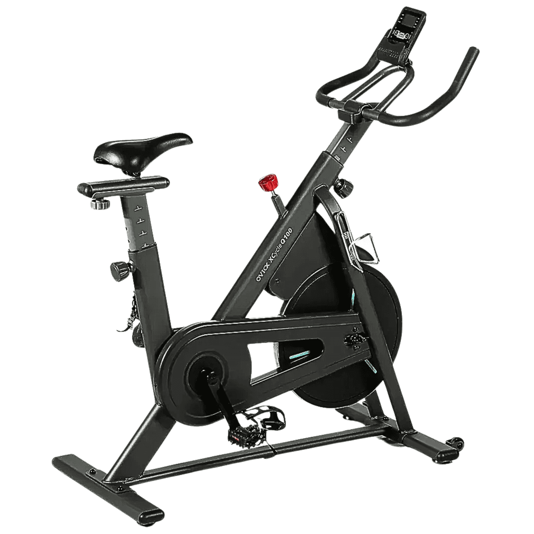 OVICX Q100 Adjustable Magnetic Exercise Spin Bike | Indoor Cycling Fitness Trainer