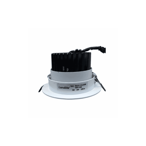 Landlite DL01-110-09W 9W Indoor LED Downlight | Recessed Slim Panel, Warm/Cool White, 650lm