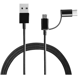 Xiaomi SJX02ZM 2-in-1 Micro USB Type C Cable 18W Fast Charging | Black