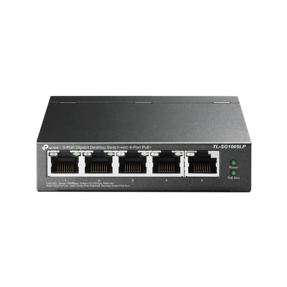 TP-Link SG1005LP 5-Port Gigabit Desktop Switch with 4-Port PoE+