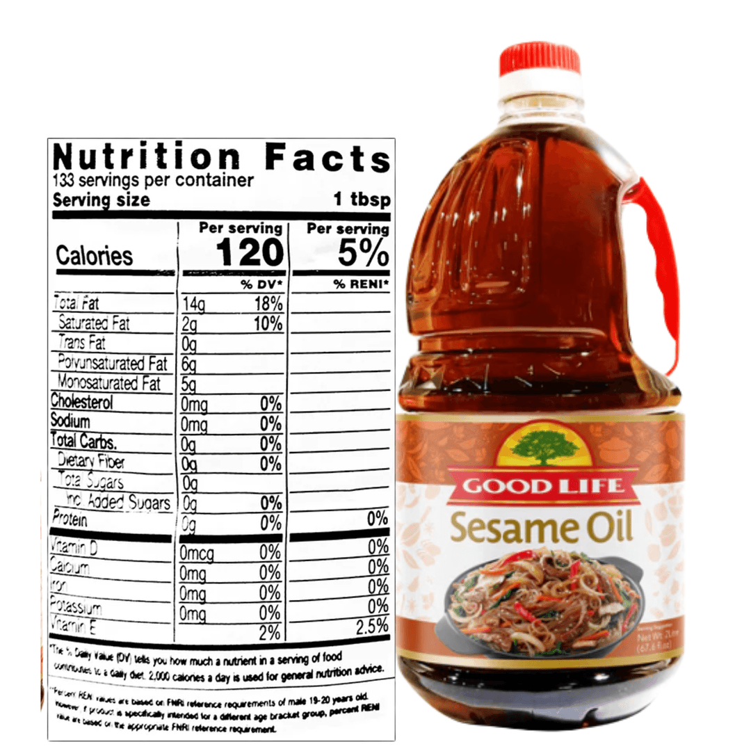Good Life Premium Sesame Oil 2L | 100% Pure Sesame Oil Bulk