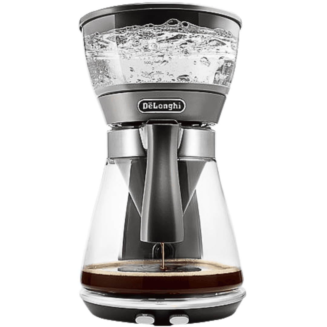 De’Longhi ICM-17210 Clessidra Coffee Maker 10-Cup | Drip & Pour-Over, ECBC Certified, Glass Carafe