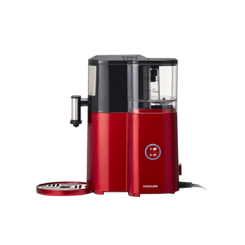Koizumi KKM‑1001R Mini Grind & Brew Coffee Maker | 600W, 1–2 Cups, Built-in Grinder, Compact Design