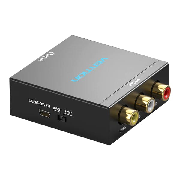 Vention RCA to‌ HDMI Converter (Female to Female) 1080p 60Hz AV Metal Adapter with Audio Video Sync