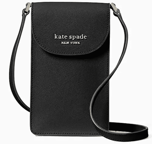 Kate Spade Cameron Flap Phone Crossbody – Compact Saffiano Leather Bag with Card Slots, 7.2"