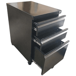 Cubix MC-21 3-Drawer Steel Mobile Pedestal with Central Lock and Recessed Handle