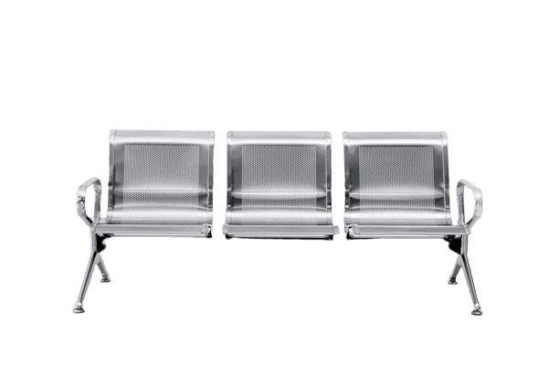 Cubix 3 Seater Airport Gang Chair, Metal Stainless Steel | ACSS-X3