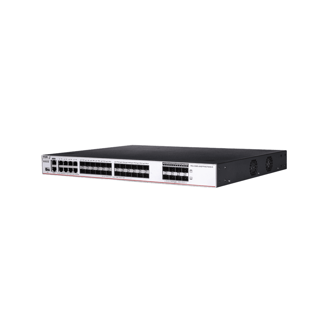 Ruijie 24-Port 1GE SFP Layer 3 Enterprise-Class Core or Aggregation Switch, 8-Port 10GE Uplink RG-CS85-24SFP/8GT8XS-D