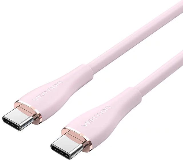 Vention USB-C 2.0 to USB-C 5A Pink Silicone Cable | 1.5M