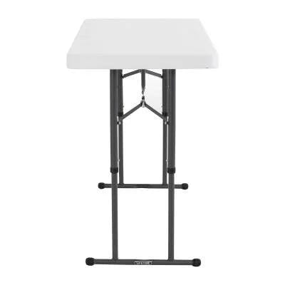 Lifetime Fold-In-Half Adjustable Table - White (80044)