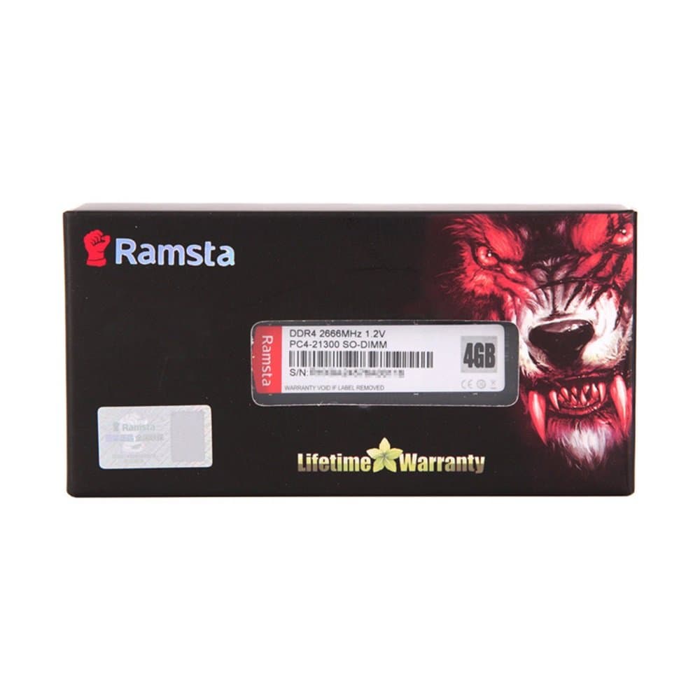 RAMSTA Ramsta Desktop LONG-DIMM DDR4 RAM 4GB 2666Mhz PC4-21330