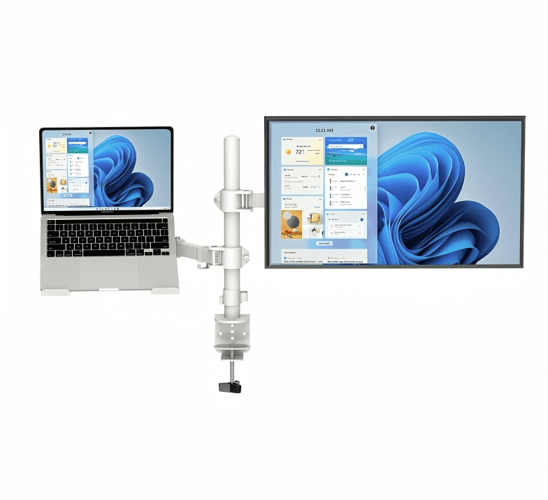 Inplay KMT-4 Dual Monitor Arm With Laptop Stand Adjustable Fits 13"-27" Screens