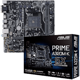 ASUS Prime A320M-K AM4 Micro-ATX Motherboard | DDR4 32GB, PCIe 3.0, HDMI/VGA, 5X Protection