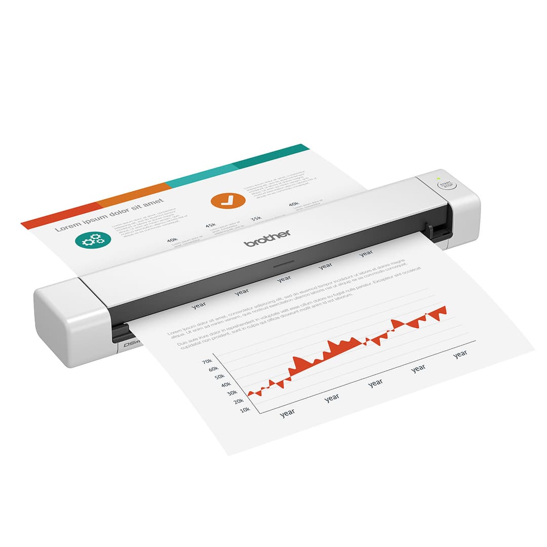 Brother DS-640 Portable Document Scanner | Mobile Scanning | USB Powered | Compact Travel Design