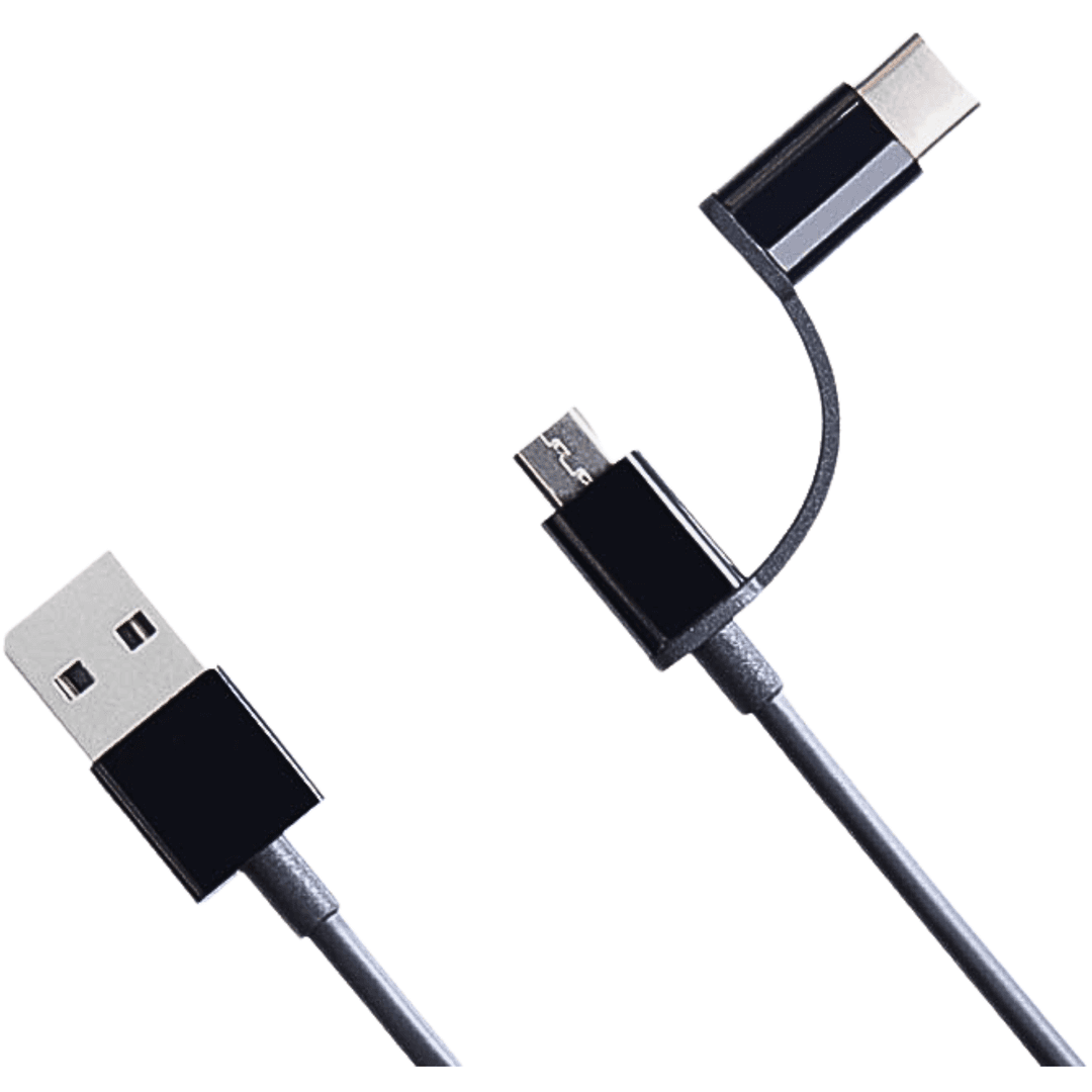 Xiaomi SJX02ZM 2-in-1 Micro USB Type C Cable 18W Fast Charging | Black
