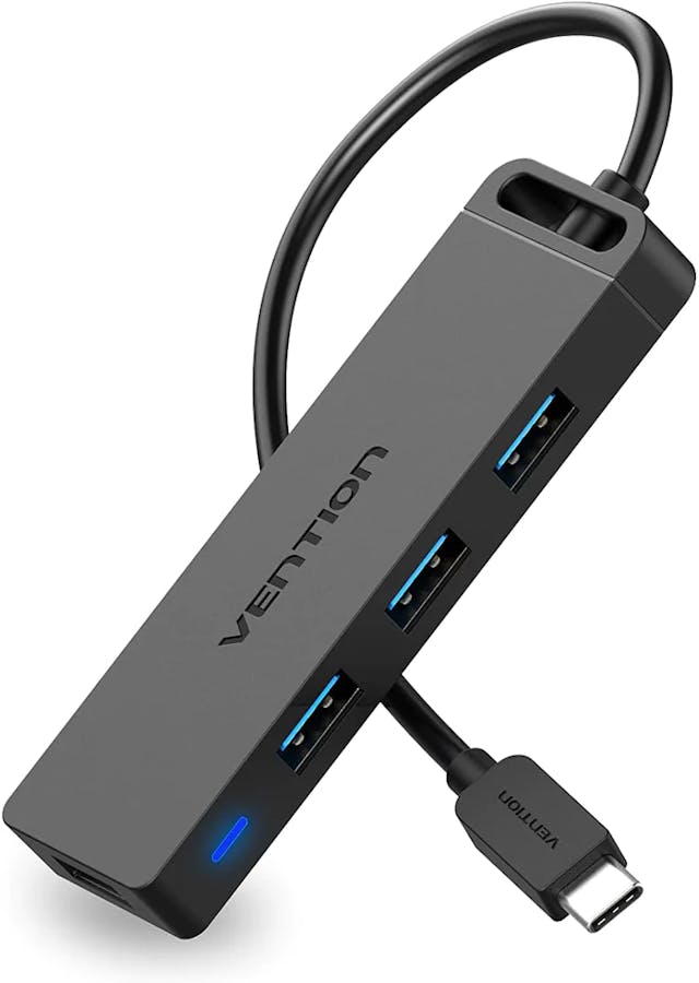Vention TGKBB 0.15M Type-C to 4-Port USB 3.0 Hub with Power Supply