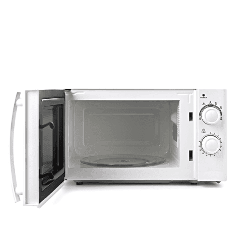 American Home AMW-25 20L Mechanical Microwave Oven | 6 Power Levels, Timer, White