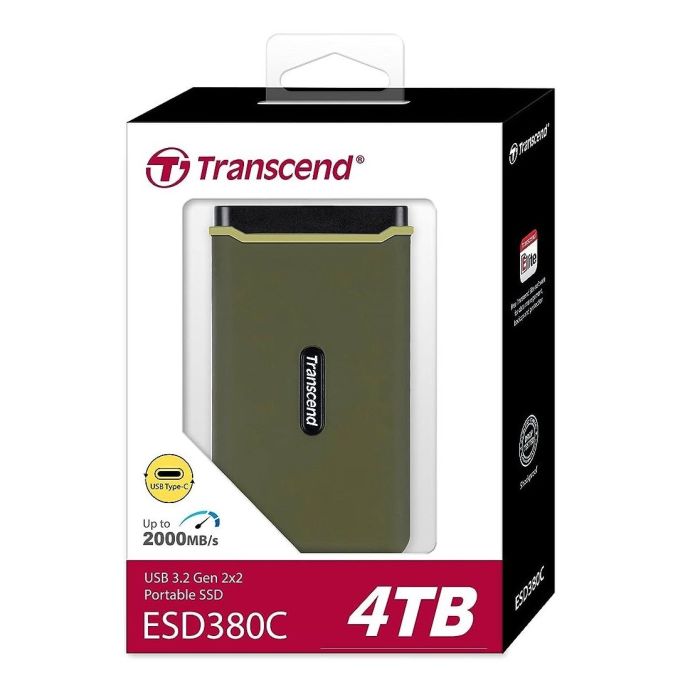 Transcend TS4TESD380C 4TB, USB 3.2 Gen 2, military-Grade Shockproof, R/W 2000mbps, type-C