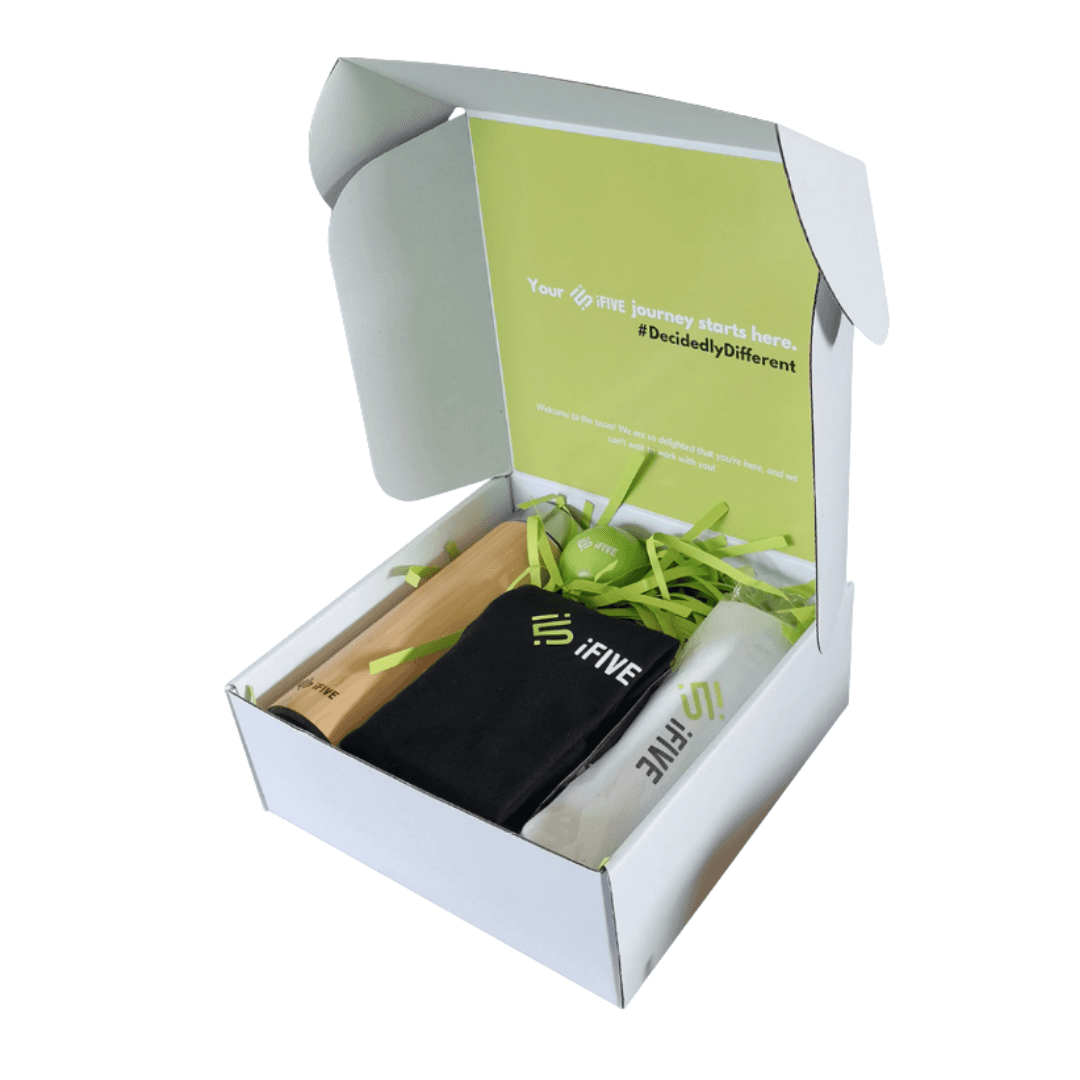 India Corporate Gift Set | ID Lace, 3-Fold Auto Umbrella, 500ml Stainless Tumbler & Box