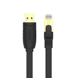 UNITEK Y-SP02001B USB 2.0 to RJ45 Console Rollover Flat Cable 1.8M