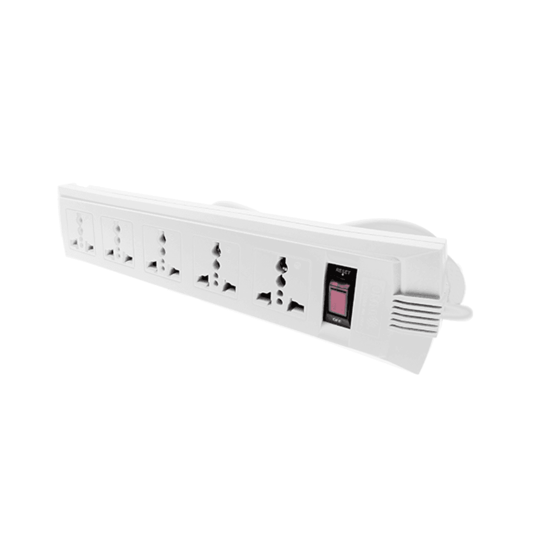 Omni WEU-105-PK 5-Gang Universal Outlet Extension I Individual Switch, Heavy-Duty Cord, B2B Use