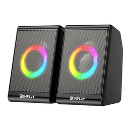 Inplay MS-006 Mini RGB Multimedia Speaker with USB-Powered Compact Design