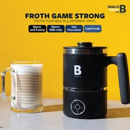 B Coffee Co. The Varsity Frother with 4 Function Buttons