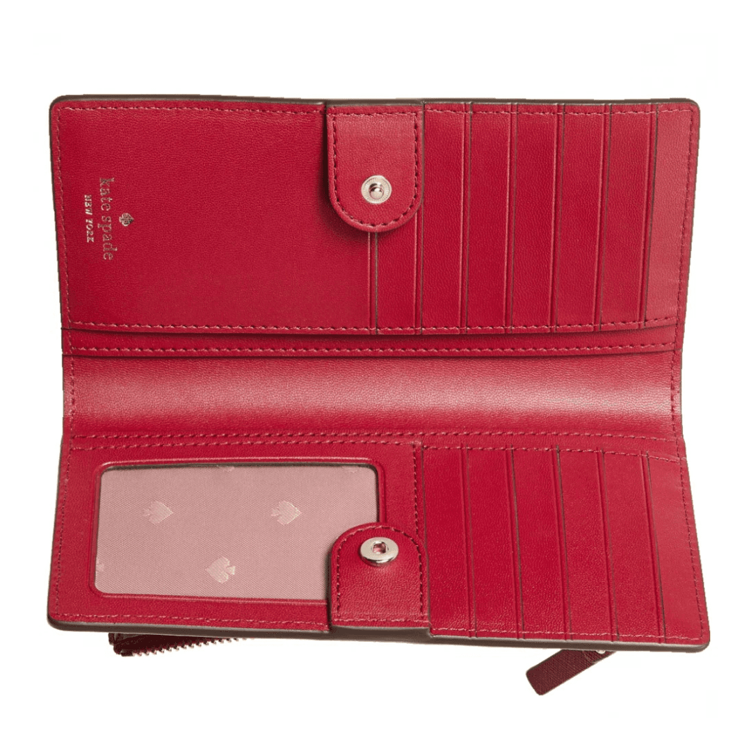Kate Spade Laurel Way Stacy Wallet – Cranberry Cocktail, Slim & Stylish
