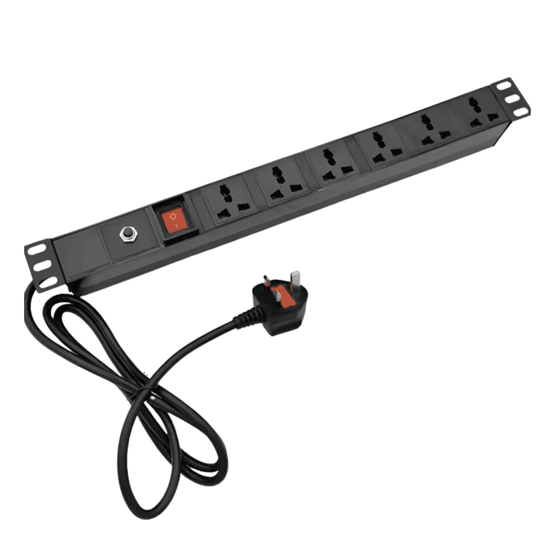 Toten PD.0601.9000 6-Outlet All-Usage Universal Power Distribution Unit (PDU), Black