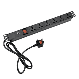 Toten PD.0601.9000 6-Outlet All-Usage Universal Power Distribution Unit (PDU), Black