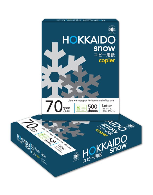 Hokkaido Snow Copy Paper Sub.20 70gsm (500 sheets/ream, 5 reams/box)
