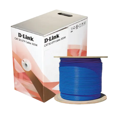 D-link Cat5E UTP 25 AWG PVC Solid Cable - 305M/Roll - Blue Colour