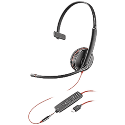 Plantronics BLACKWIRE3220 Poly Blackwire 3220 USB-A Dual-Ear Headset PC Mac