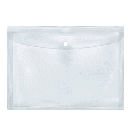 Expanding Plastic Envelope A4/Short w/ Button – Clear, Reusable File Organizer for Documents