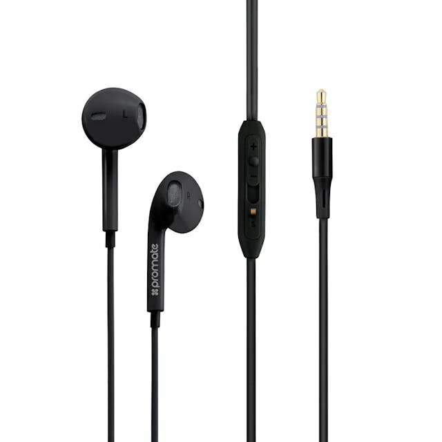 Promate GearPod-IS2 Lightweight High-Performance Stereo Earbuds with In-Line Mic and Universal Volume Control