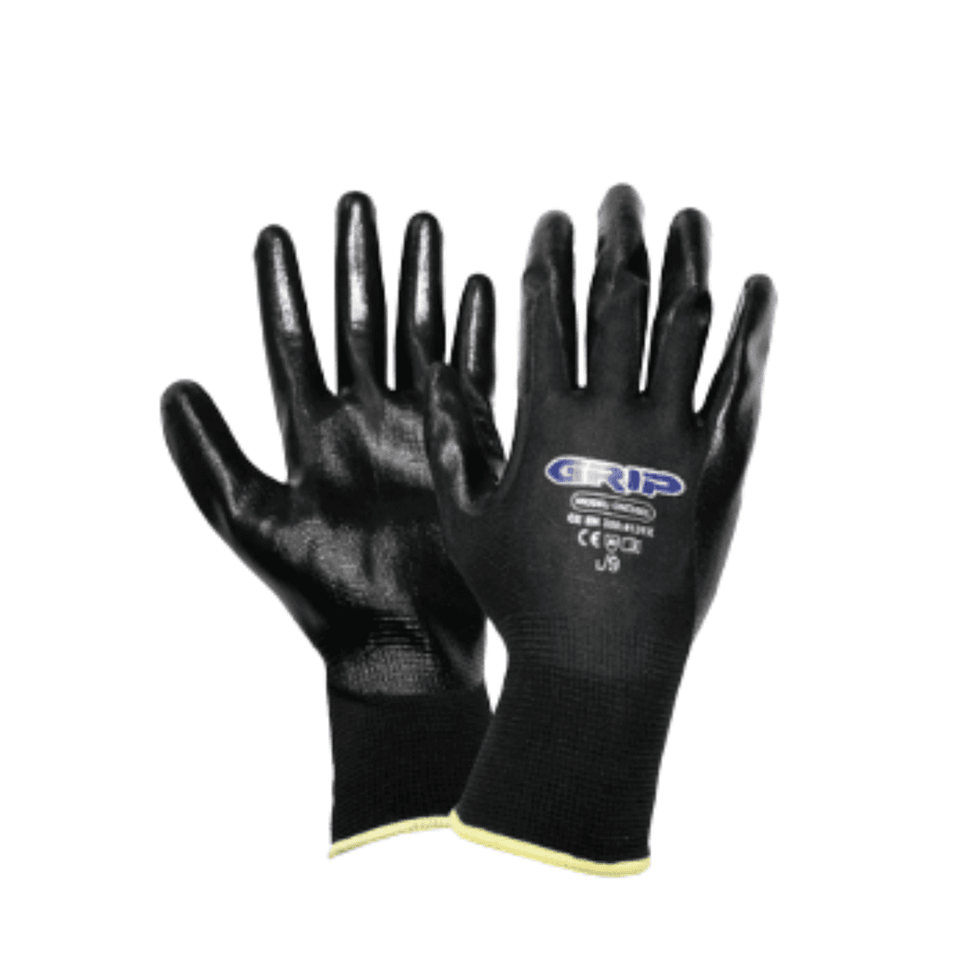 GRIP GNC1001 Nitrile Coated Work Gloves Anti-Slip | Oil-Resistant Durable Safety Gloves