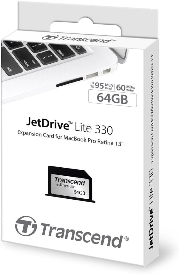 Transcend 64GB JetDrive Lite 330 Storage Expansion Card for 13-Inch MacBook Pro with Retina Display