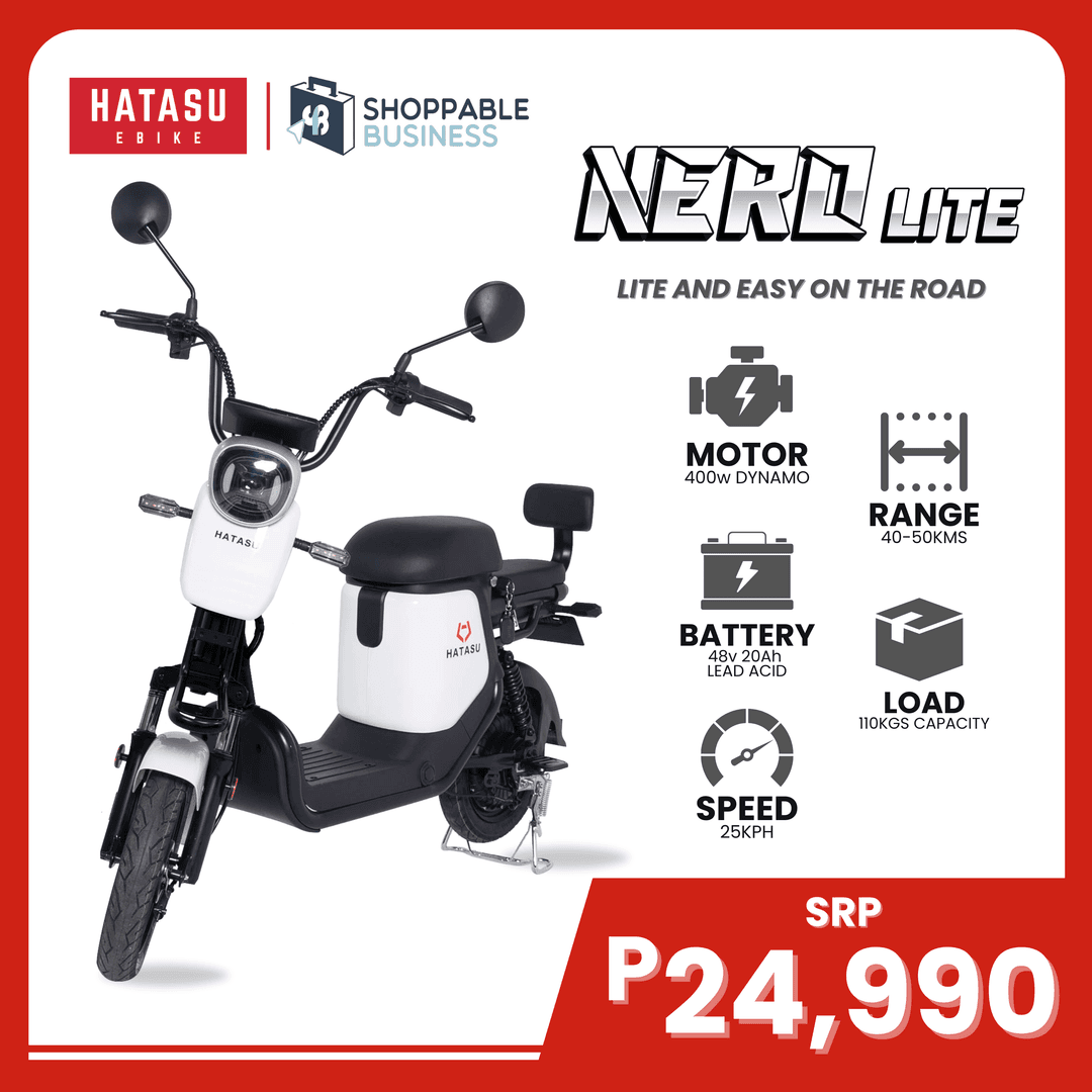HATASU NERO LITE Two Wheeler Ebike with 48V20AH Rechargeable Battery