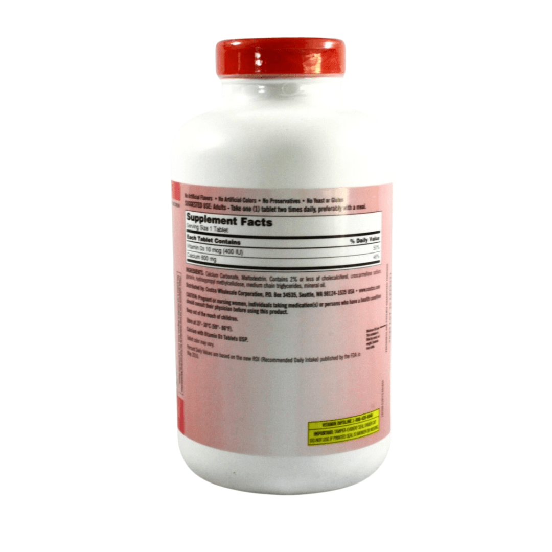 Kirkland Calcium 600mg + Vitamin D3 â Bone Support, 500 Tablets