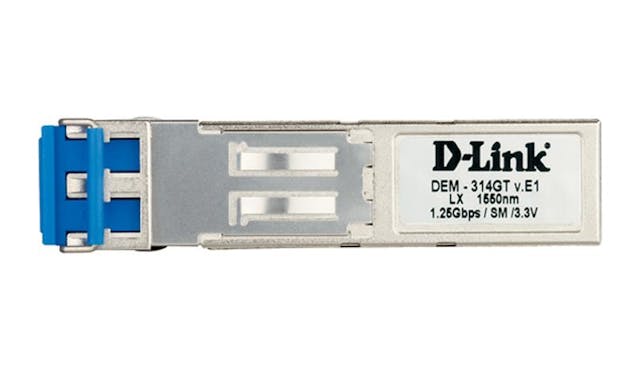 D-Link 1000Base-LHX Duplex LC Single-mode SFP Mini-GBIC Transceiver Up to 50km (DEM-314GT)