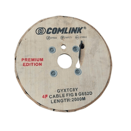 Comlink V2 Mini Fig8 2F (2KM) 1.5mm, GYXTC8Y – 2 Core Fiber Optic Cable with Steel Messenger for FTTH and Outdoor Applications