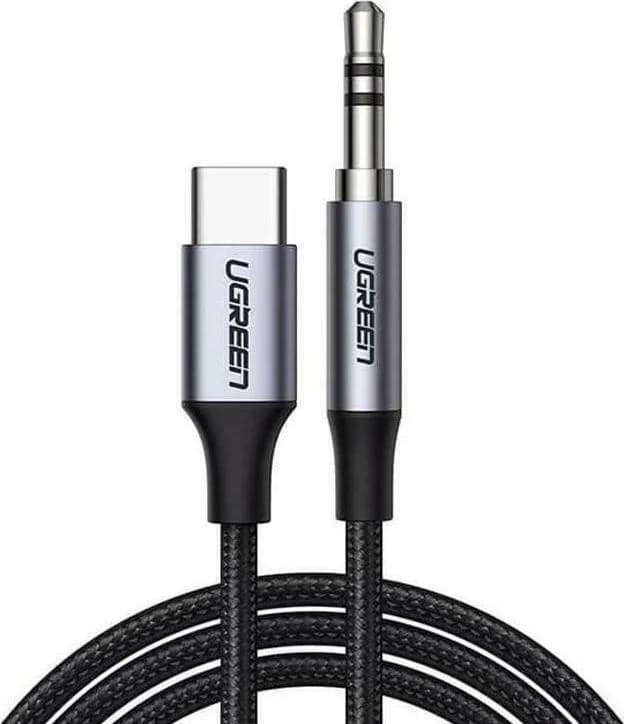 Ugreen AV143 Type-C Male to 3.5mm Audio/Headphone Jack Adapter Cable (1m)