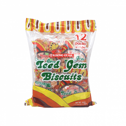 Iced Gem Biscuits Snack Pack | 12 Packs x 30g | Colorful Frosted Mini Cookies for Kids & Adults