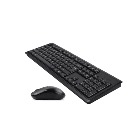 A4TECH 4200N Wireless Keyboard & Mouse Combo | Ergonomic Design, Long Battery Life, 2.4GHz Connection