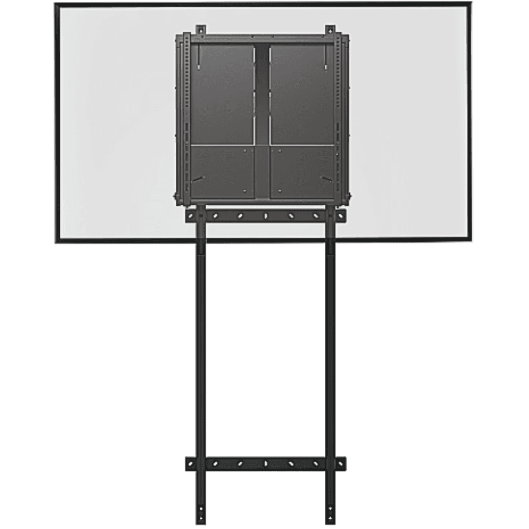 Brateck HAW400E-FR01 Manual Height-Adjustable Display Wall Mount Floor-to-Wall Support