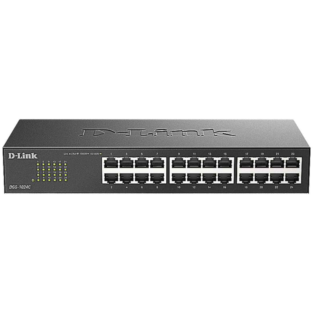 D-Link DGS-1024C 24-Port Gigabit Unmanaged Switch | Black