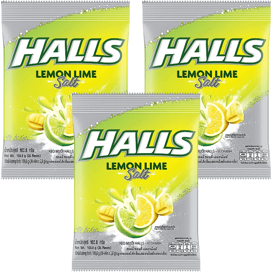 Halls HALLSSALTYLEMON Candy Salty Lemon Lime Flavored Cough Drops | 36pcs\pack